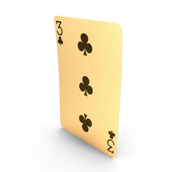 Golden Playing Cards 3 of Clubs PNG & PSD Images Golden Playing Cards 3 of Clubs PNG & PSD Images