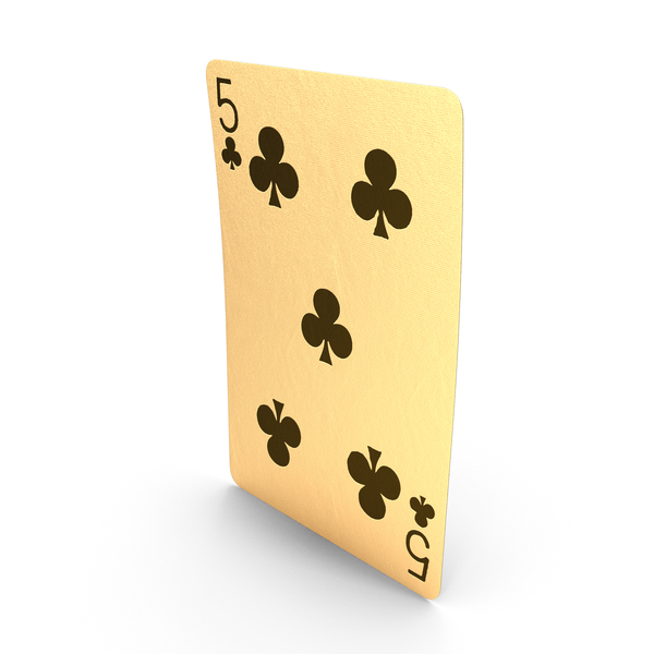 Golden Playing Cards 5 of Clubs PNG & PSD Images Golden Playing Cards 5 of Clubs PNG & PSD Images
