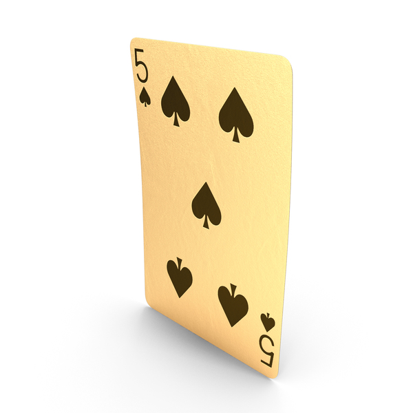 Golden Playing Cards 5 of Spades PNG & PSD Images Golden Playing Cards 5 of Spades PNG & PSD Images