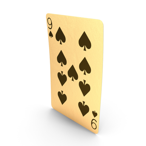 Golden Playing Cards 9 of Spades PNG & PSD Images Golden Playing Cards 9 of Spades PNG & PSD Images