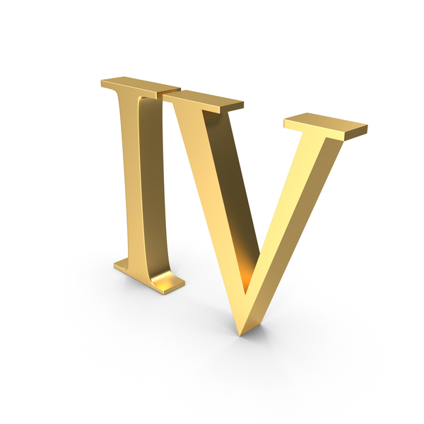 Symbols: Golden Roman Number IV PNG & PSD Images Symbols: Golden Roman Number IV PNG & PSD Images