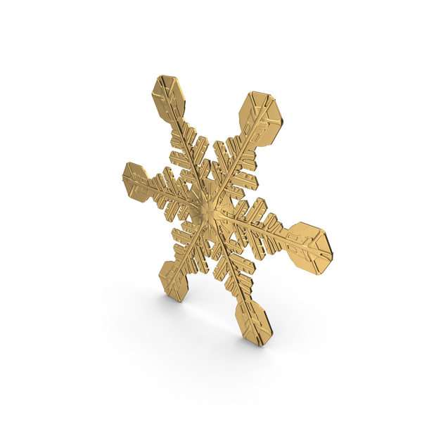 Golden Snowflake PNG & PSD Images Golden Snowflake PNG & PSD Images