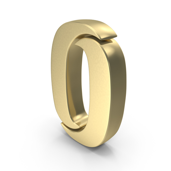 Golden Stylish Number 0 PNG & PSD Images