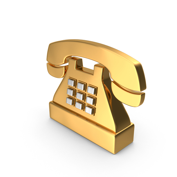 Logo: Golden Telephone Icon PNG & PSD Images