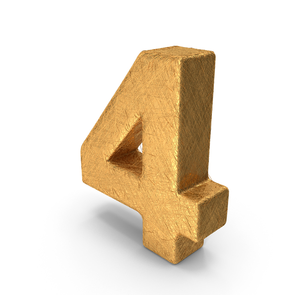 Golden Threads Number 4 PNG & PSD Images Golden Threads Number 4 PNG & PSD Images