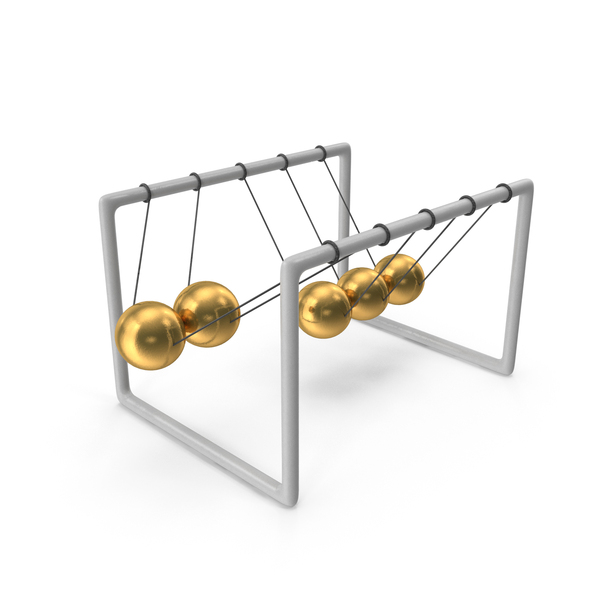 Golden Two Pendulum Oscillation Swing Science PNG & PSD Images