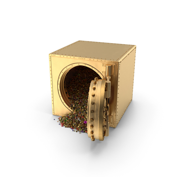 Safe: Golden Vault with Treasure PNG & PSD Images Safe: Golden Vault with Treasure PNG & PSD Images