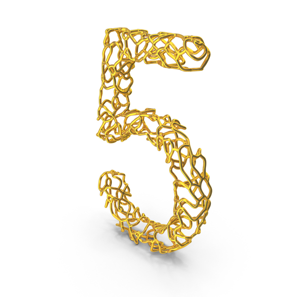 Golden Wire Number 5 PNG & PSD Images Golden Wire Number 5 PNG & PSD Images