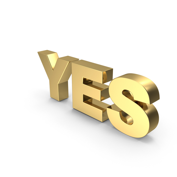 Language: Golden Yes PNG & PSD Images Language: Golden Yes PNG & PSD Images