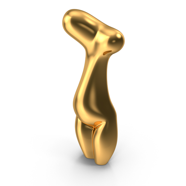 Abstract: Golden Yin Sculpture PNG & PSD Images