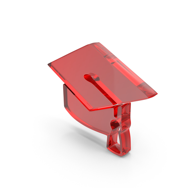 Symbols: Graduation Hat icon Glass PNG & PSD Images