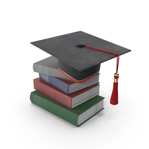 Cap: Graduation Hat On Books PNG & PSD Images Cap: Graduation Hat On Books PNG & PSD Images
