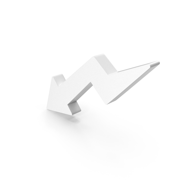 Directional: Graph Market Stock Arrow Loss Down White PNG & PSD Images