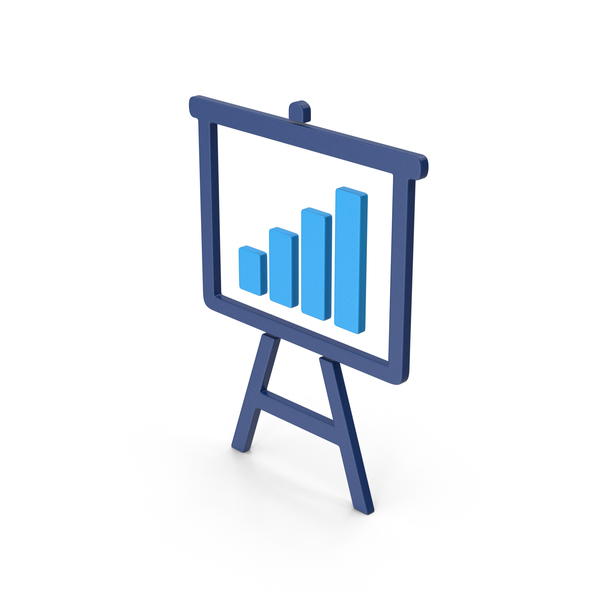 Whiteboard: Graph Presentation Board Blue Symbol PNG & PSD Images