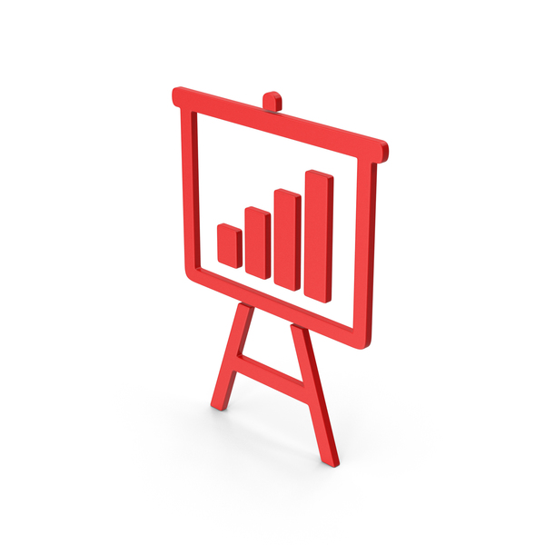 Whiteboard: Graph Presentation Board Red Symbol PNG & PSD Images
