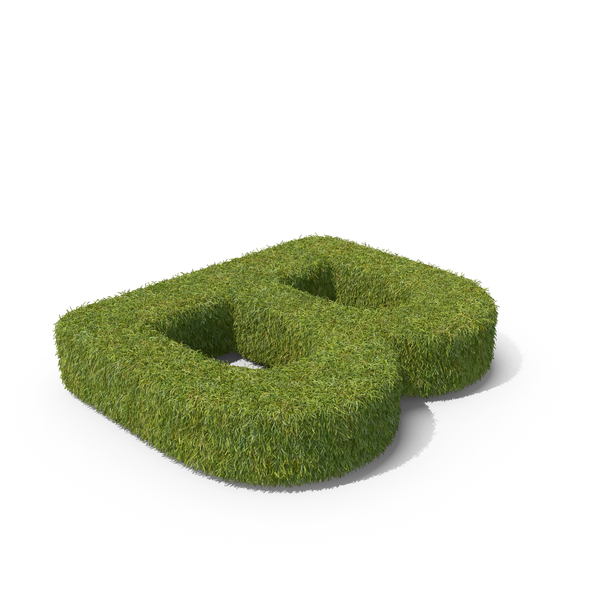 Language: Grass Capital Top View Letter B PNG & PSD Images
