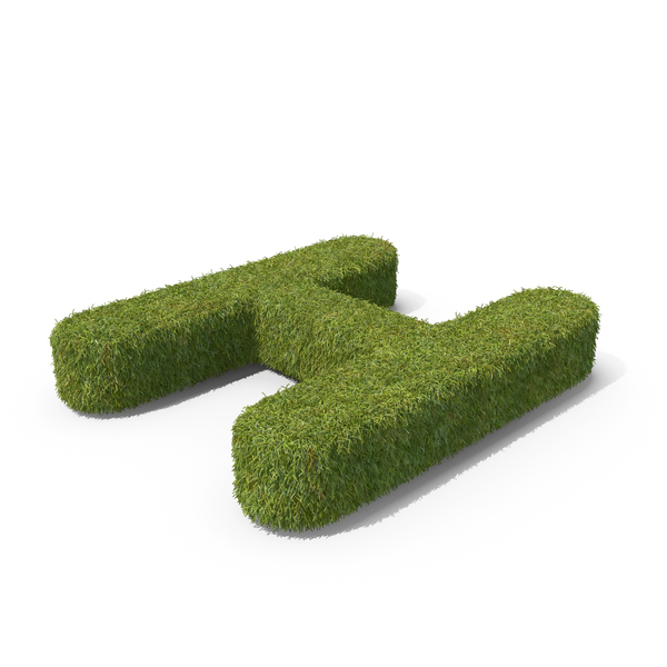 Language: Grass Capital Top View Letter H PNG & PSD Images