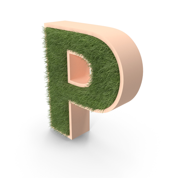 Roman Alphabet: Grass Letter P PNG & PSD Images