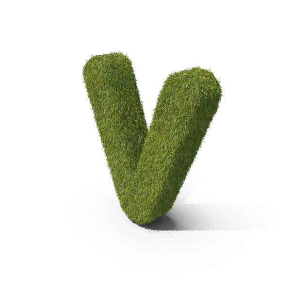 Language: Grass Small letter V PNG & PSD Images