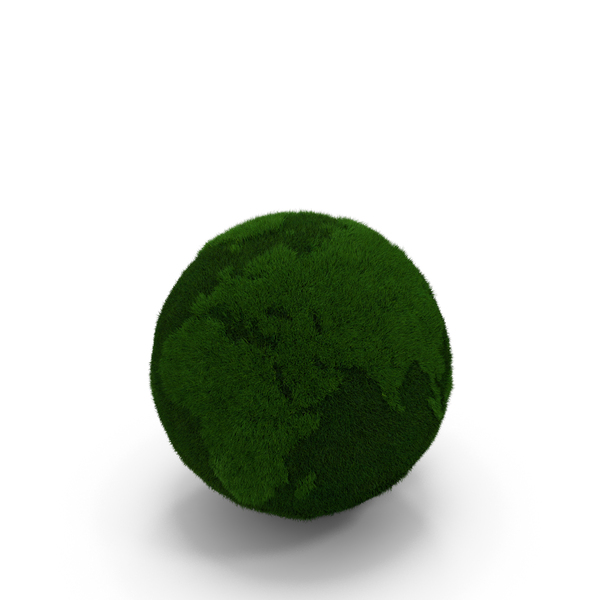 Grass Stylized Earth Globe Fur PNG & PSD Images