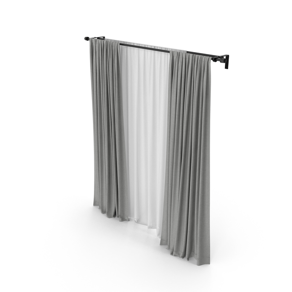 Gray Curtains with Tulle PNG Images & PSDs for Download | PixelSquid ...