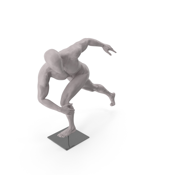 Mannequin: Gray Male Base Body Stretching PNG & PSD Images