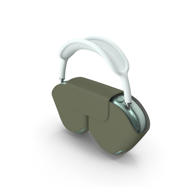 Headphones: Green AirPods Max with Case PNG & PSD Images Headphones: Green AirPods Max with Case PNG & PSD Images