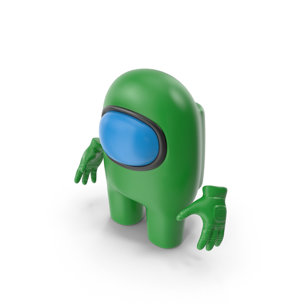Game: Green Among Us Character PNG & PSD Images Game: Green Among Us Character PNG & PSD Images