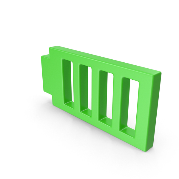 Symbols: Green Battery Full Icon PNG & PSD Images