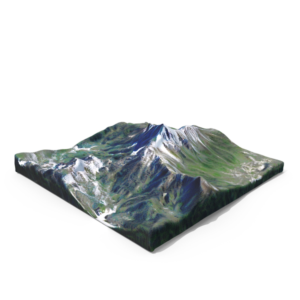 Green & Blue Alpine Mountain PNG & PSD Images Green & Blue Alpine Mountain PNG & PSD Images
