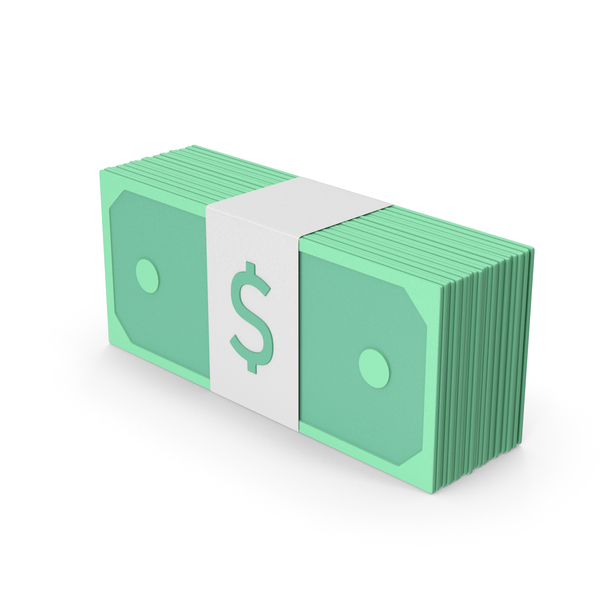 Green Cartoony Banknote Stack PNG & PSD Images