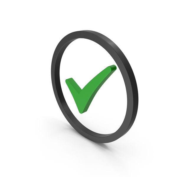 Symbols: Green Circular Checkbox PNG & PSD Images