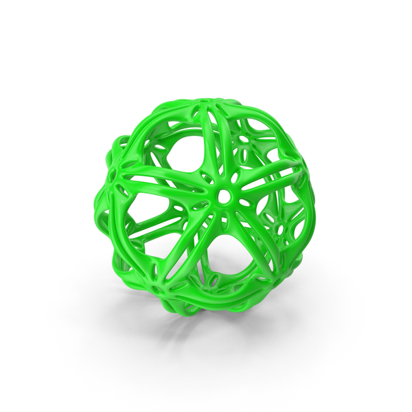 Geometric Shape: Green Complex Object PNG & PSD Images