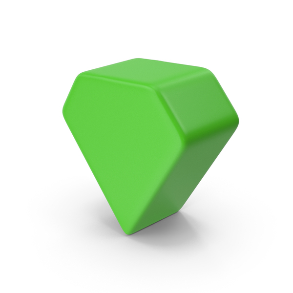Symbols: Green Diamond Geometric Shape PNG & PSD Images