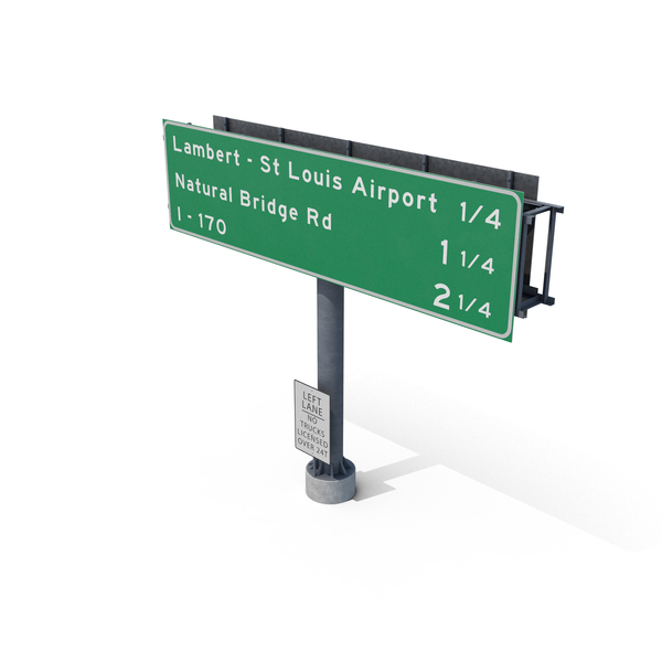 Signage: Green Direction Highway Sign PNG & PSD Images
