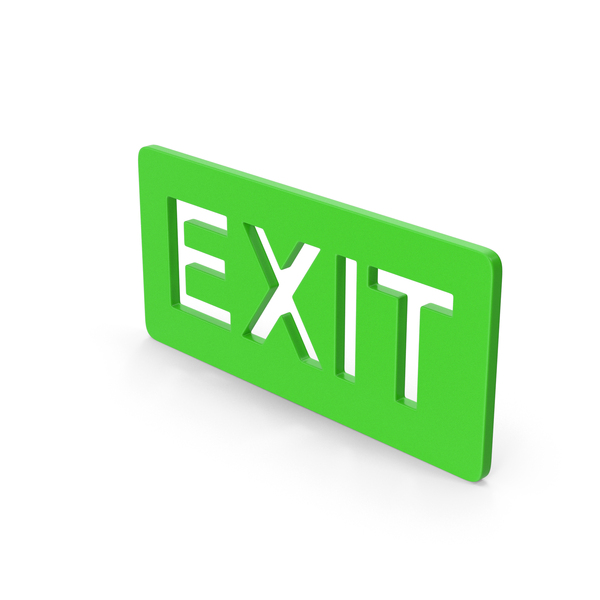 Green Exit Sign PNG Images & PSDs for Download | PixelSquid - S119491354