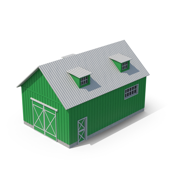 Farmhouse: Green Farm Building PNG & PSD Images