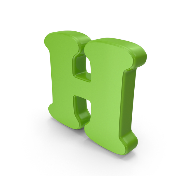 Language: Green Font Cooper Alphabet H PNG & PSD Images
