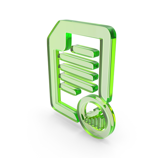 Symbols: Green Glass Financial Growth Digital Document Symbol PNG & PSD Images