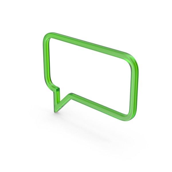 Balloon: Green Glass Speech Bubble Symbol PNG & PSD Images