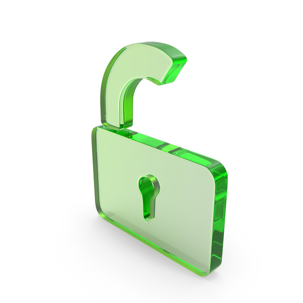 Symbols: Green Glass Unlock Security Symbol PNG & PSD Images Symbols: Green Glass Unlock Security Symbol PNG & PSD Images