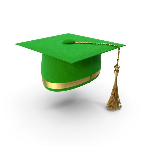 Cap: Green Graduation Hat PNG & PSD Images