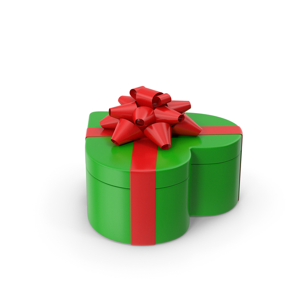 Green Heart Gift Box PNG & PSD Images