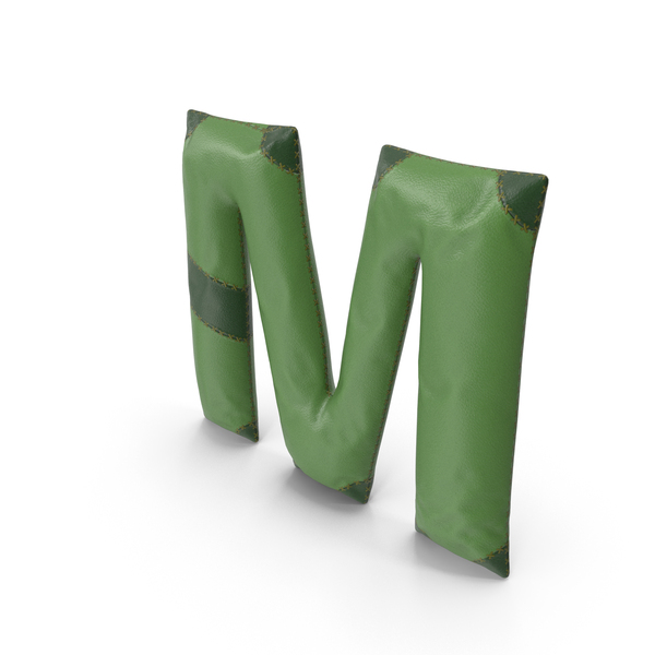 Roman Alphabet: Green Leather Letter M PNG & PSD Images Roman Alphabet: Green Leather Letter M PNG & PSD Images