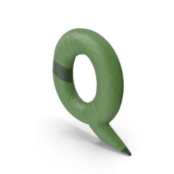 Roman Alphabet: Green Leather Letter Q PNG & PSD Images Roman Alphabet: Green Leather Letter Q PNG & PSD Images