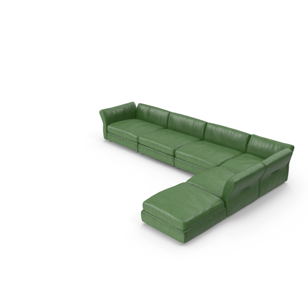 Sectional: Green Leather Sofa PNG & PSD Images Sectional: Green Leather Sofa PNG & PSD Images