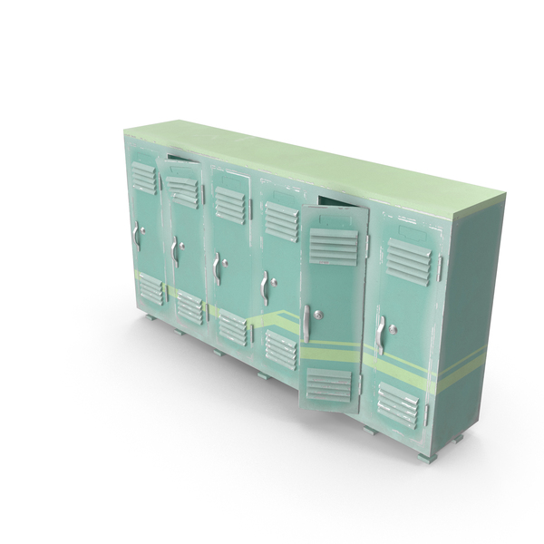 Locker: Green Line Damaged Lockers PNG & PSD Images
