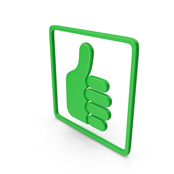 Symbols: Green Square Like Symbol PNG & PSD Images