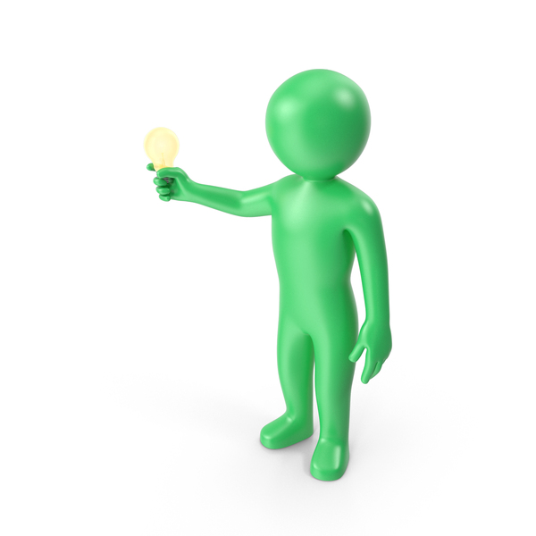 Green Stickman Has An Idea PNG & PSD Images Green Stickman Has An Idea PNG & PSD Images