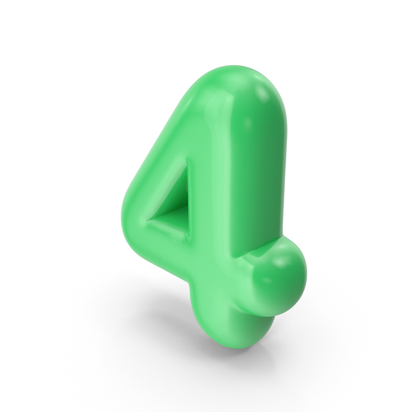 Green Toon Balloon Number 4 PNG & PSD Images Green Toon Balloon Number 4 PNG & PSD Images